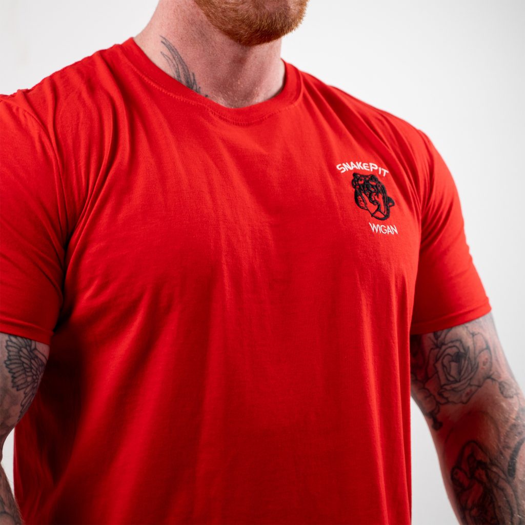 Snake Pit Snake Logo T Shirt Red Snakepit Wigan