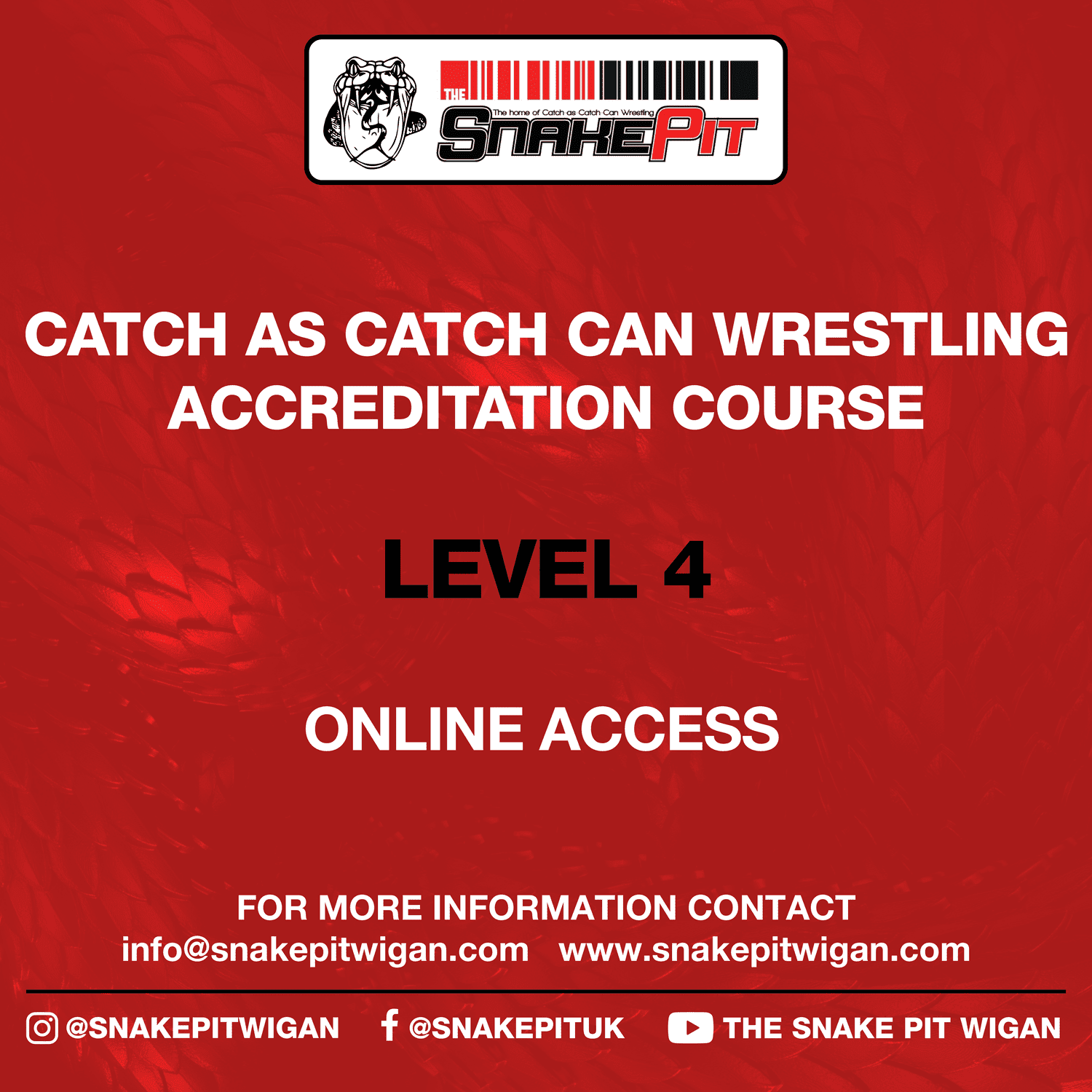 Catch As Catch Can Wrestling Online Accreditation Course Level 4