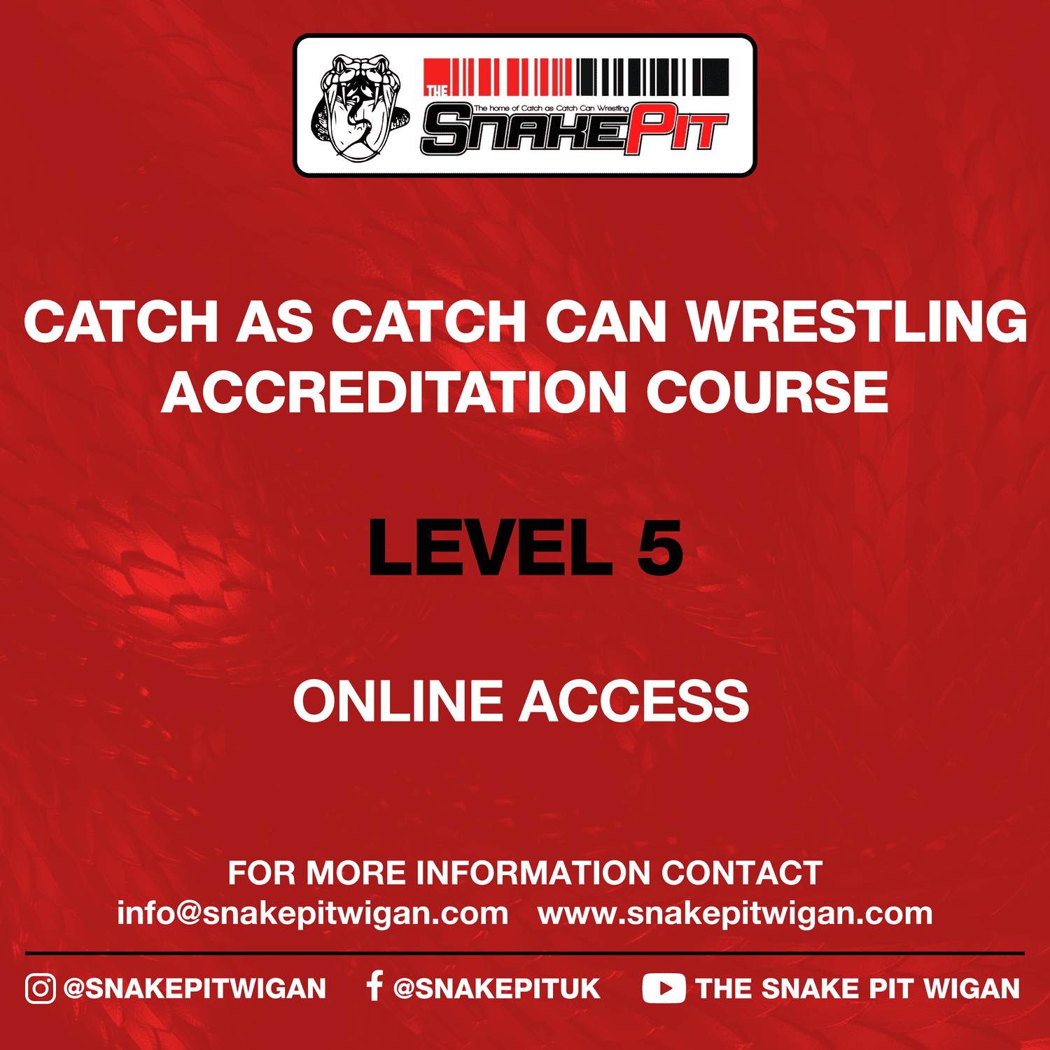 Catch As Catch Can Wrestling Online Accreditation Course Level 5